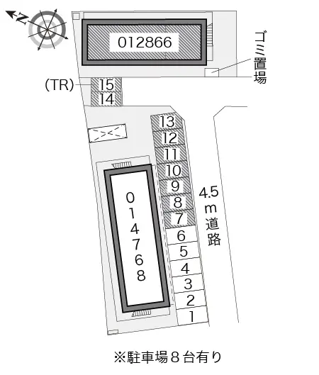 ★手数料０円★厚木市下荻野　月極駐車場（LP）